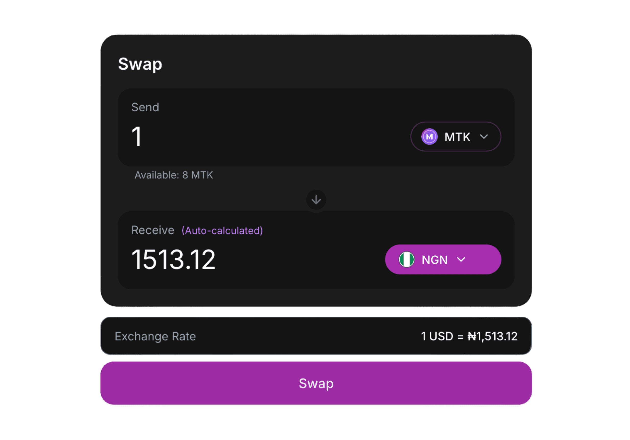 Kharon Pay Swap Interface